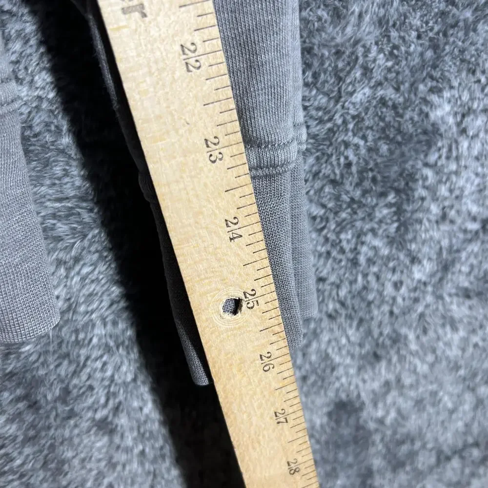 The North Face Hoodie Mens L Gray Pullover Hooded Lightweight Fleece Logo